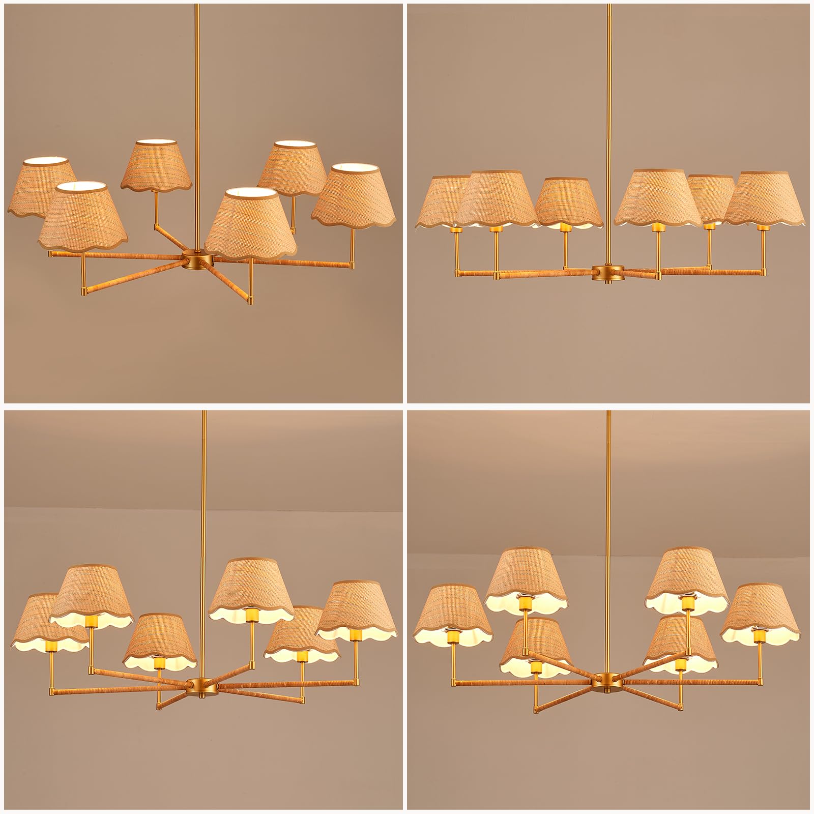 ELYCCUPA adjustable cords let you tailor height for ceilings.