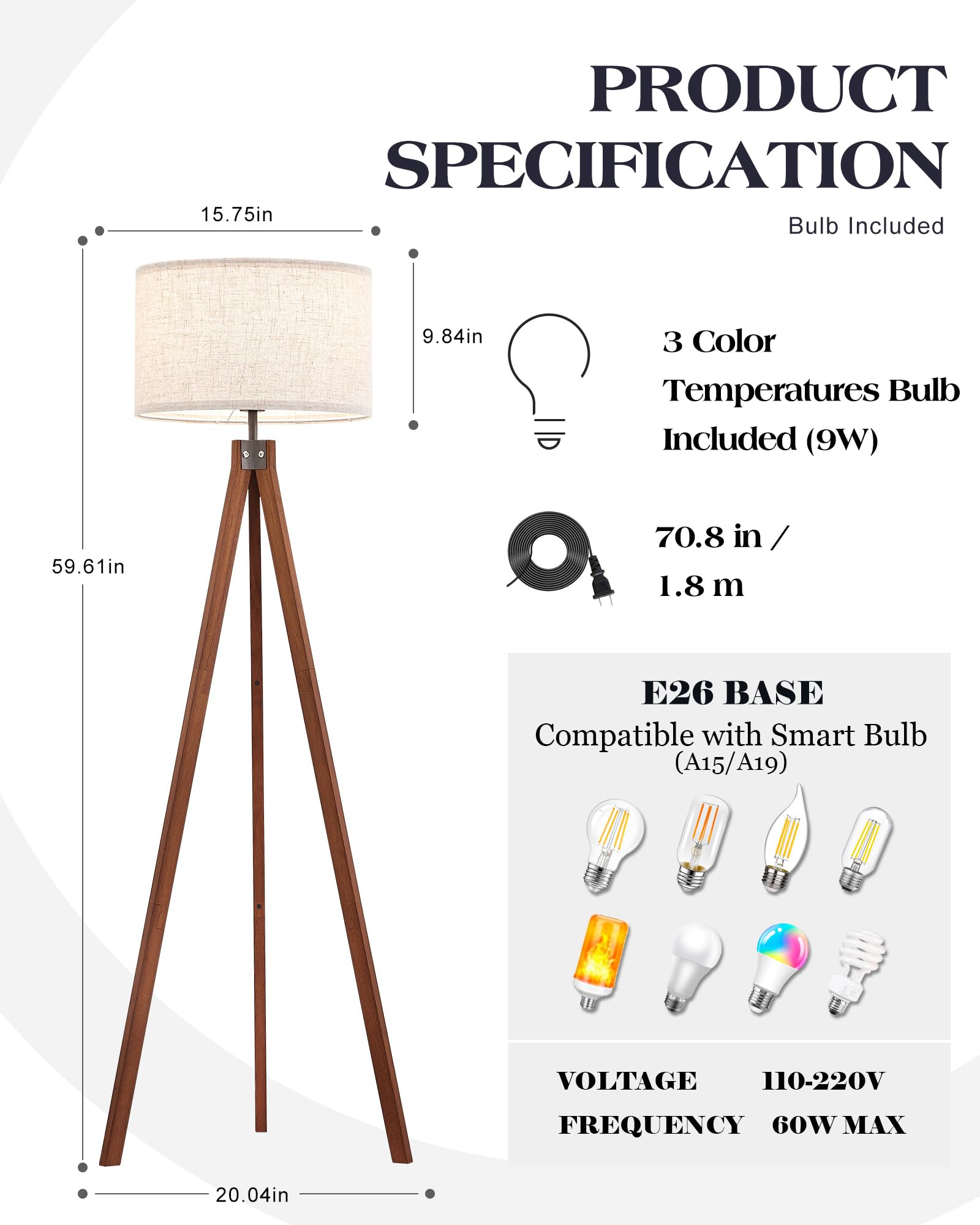 ELYONA lamp foot switch enables quick on/off and color changes.