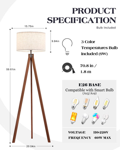 ELYONA lamp foot switch enables quick on/off and color changes.
