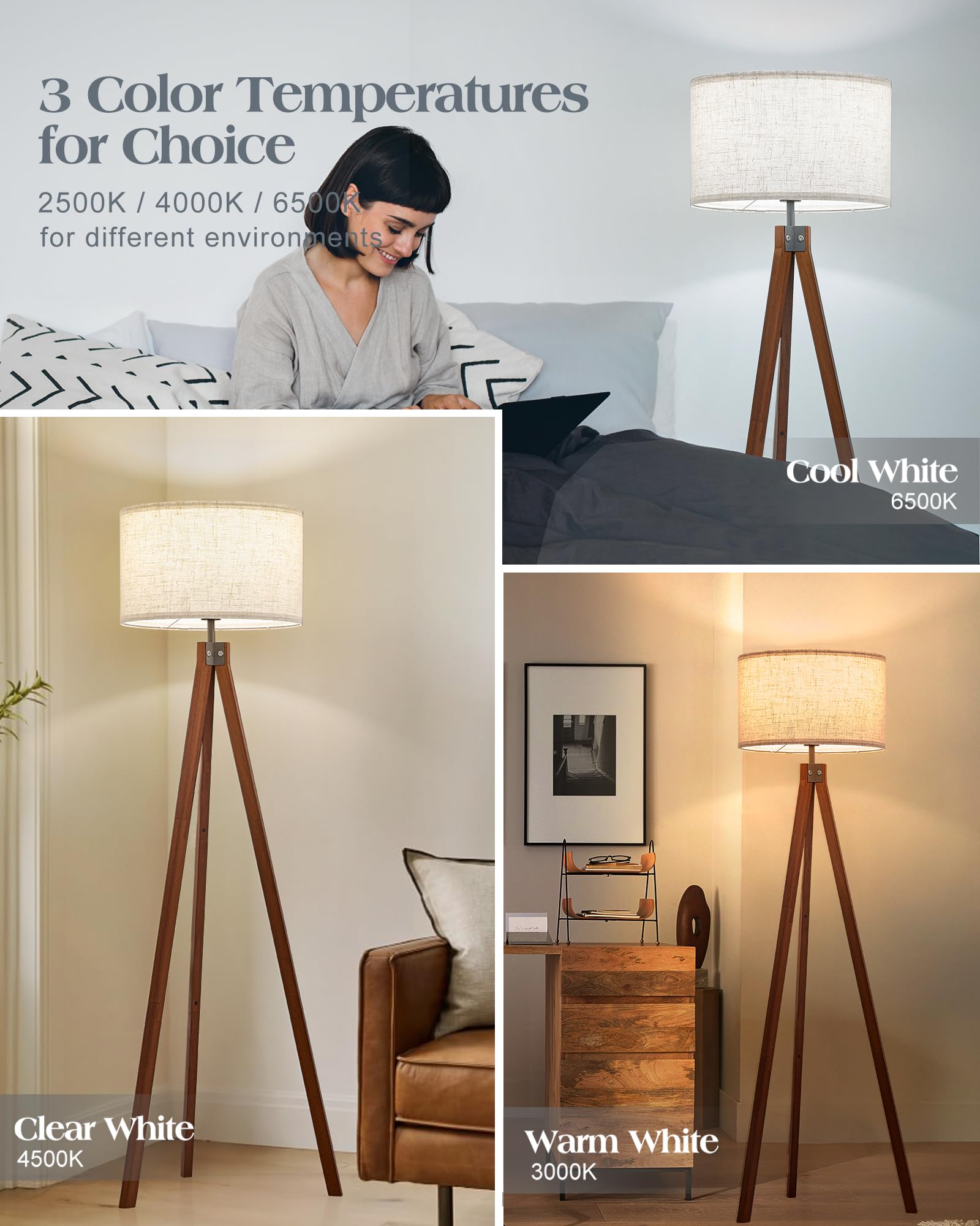 ELYONA lamp wood grain close-up shows natural warmth.