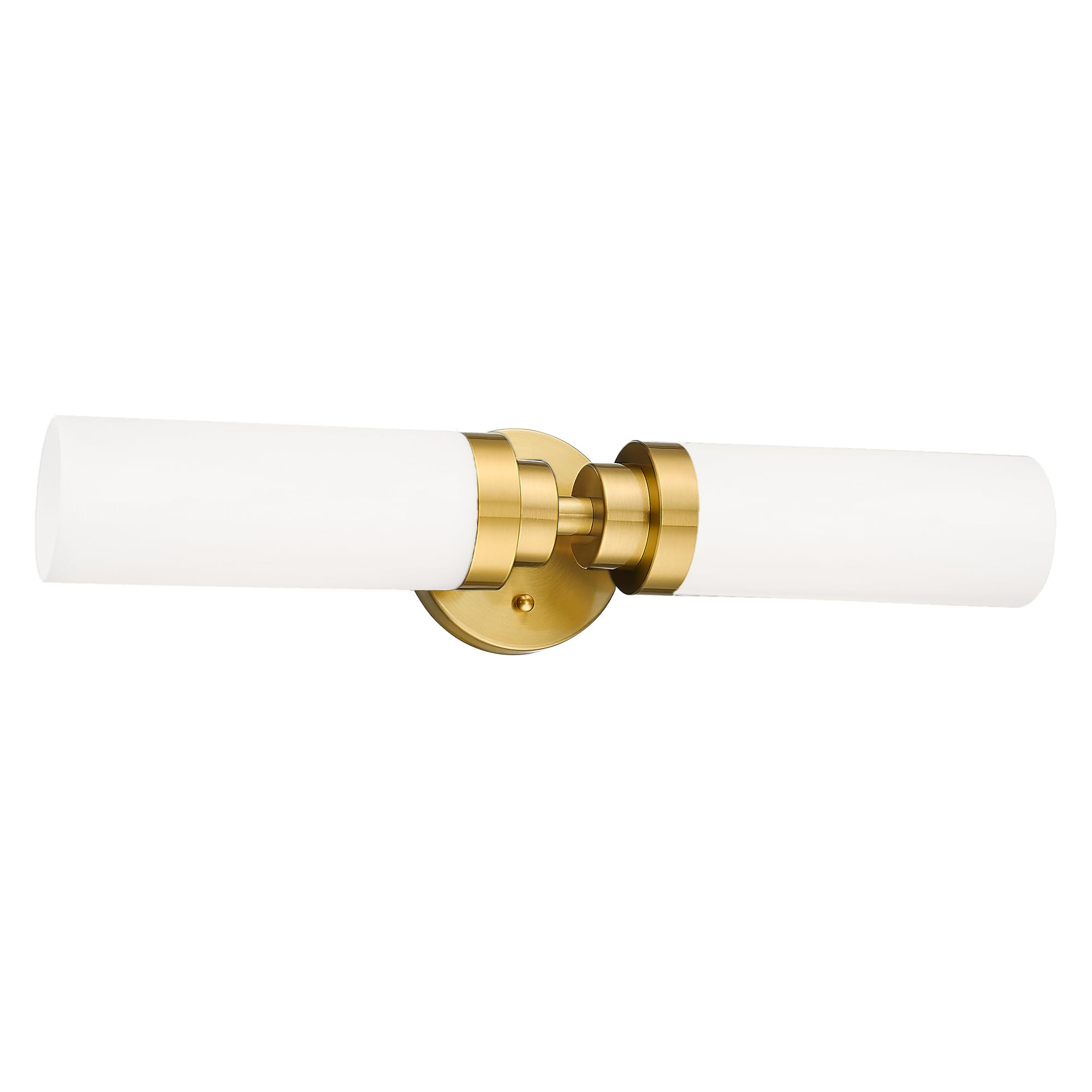 Emak modern 22-inch over-mirror light in brushed gold for balanced vanity illumination