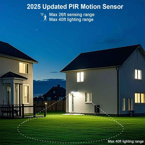 EMANER dusk-to-dawn photocell automatically lights the area.