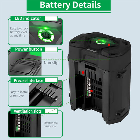 Emanjor 56V battery with 5000mAh capacity for longer sessions