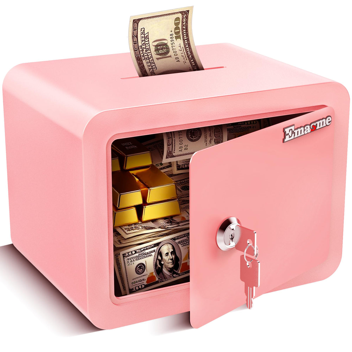 Emasme Pink Safe exterior dimensions for discreet home storage