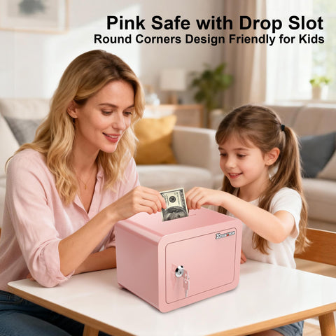 Emasme Pink Safe interior dimensions for secure small valuables