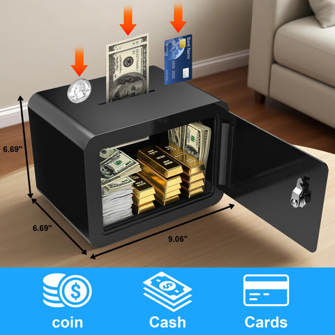 Emasme cash-jewelry-storage safe guards daily valuables with a coin slot.