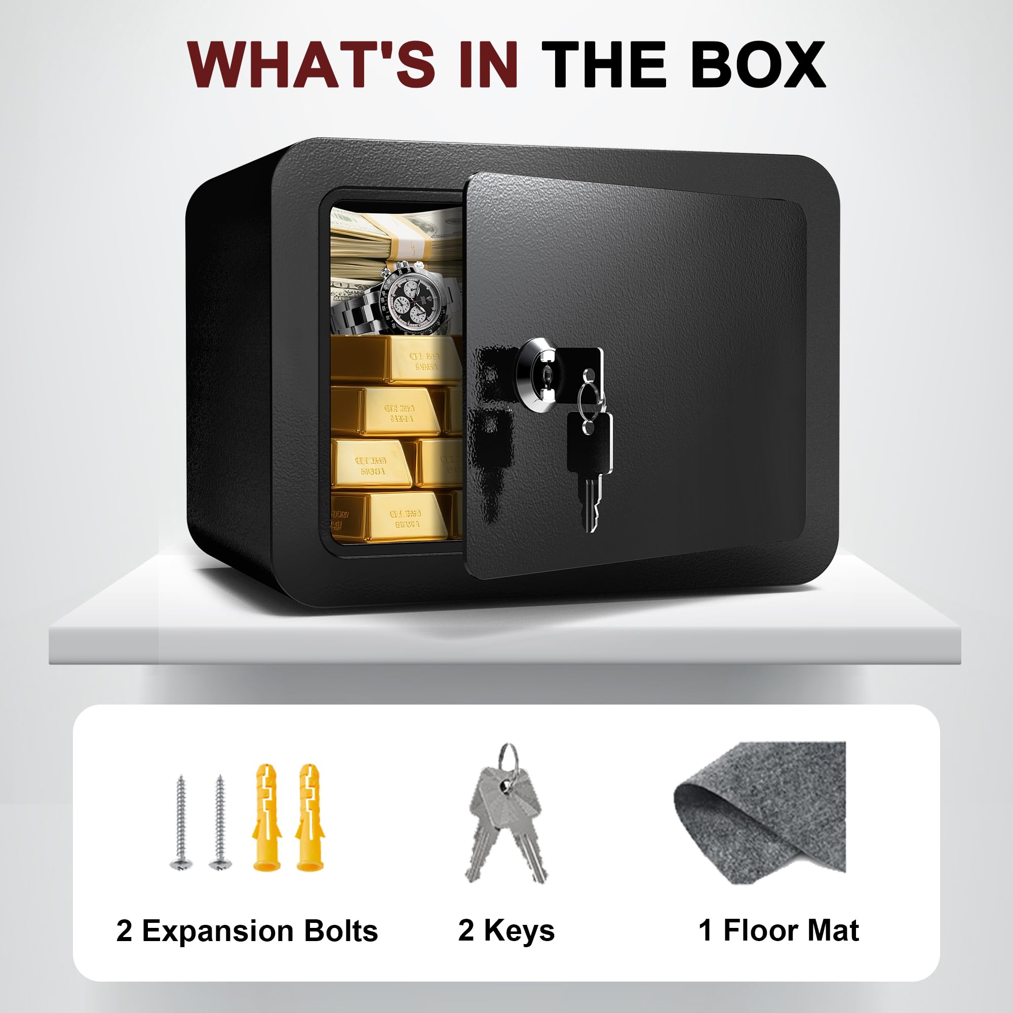 Emasme bolts-installation-kit included for quick secure mounting.