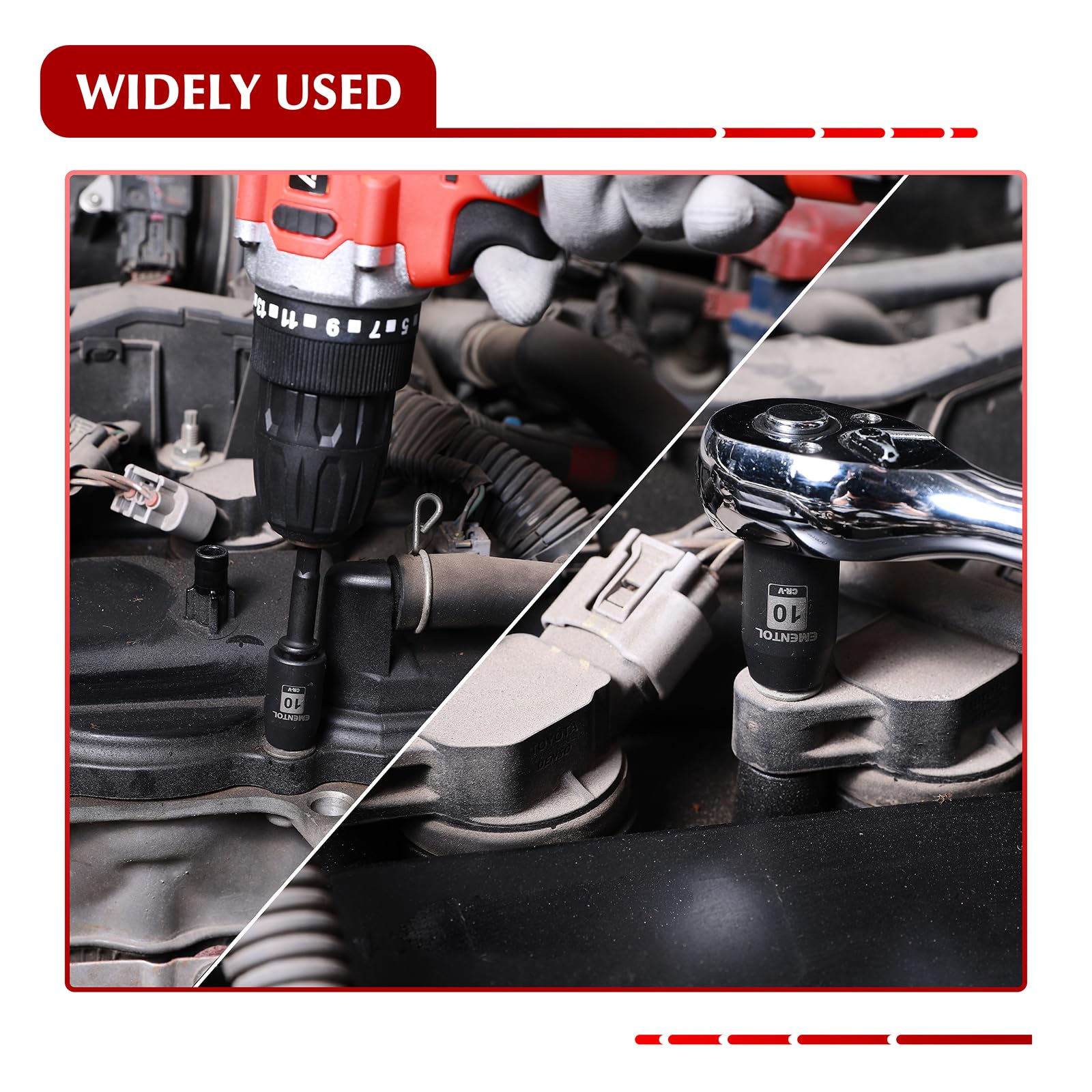 EMENTOL CR-V steel with black phosphate coating resists wear and extends life.