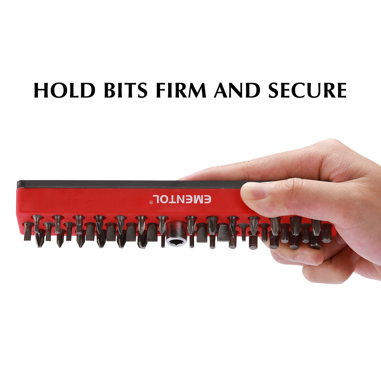MENTOL sturdy plastic construction supports up to 86 bits securely.