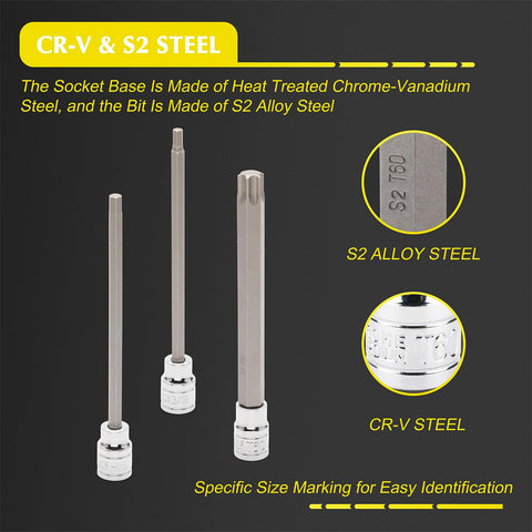 EMENTOL S2 alloy steel Torx bits offer precise fit and long life