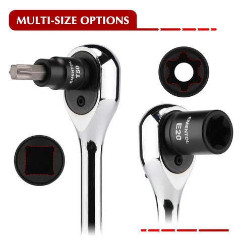 EMENTOL torx bit sockets array enables precise drives and quick sizing.