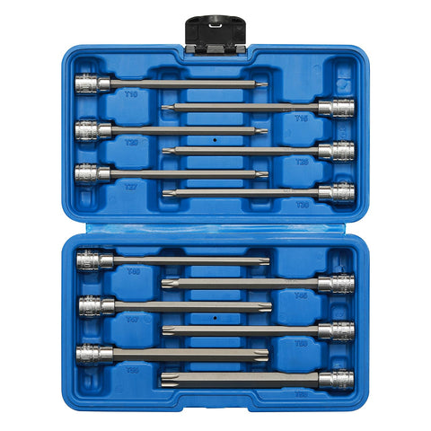 EMENTOL Torx socket set with 12 pieces for deep reach in tight spaces.