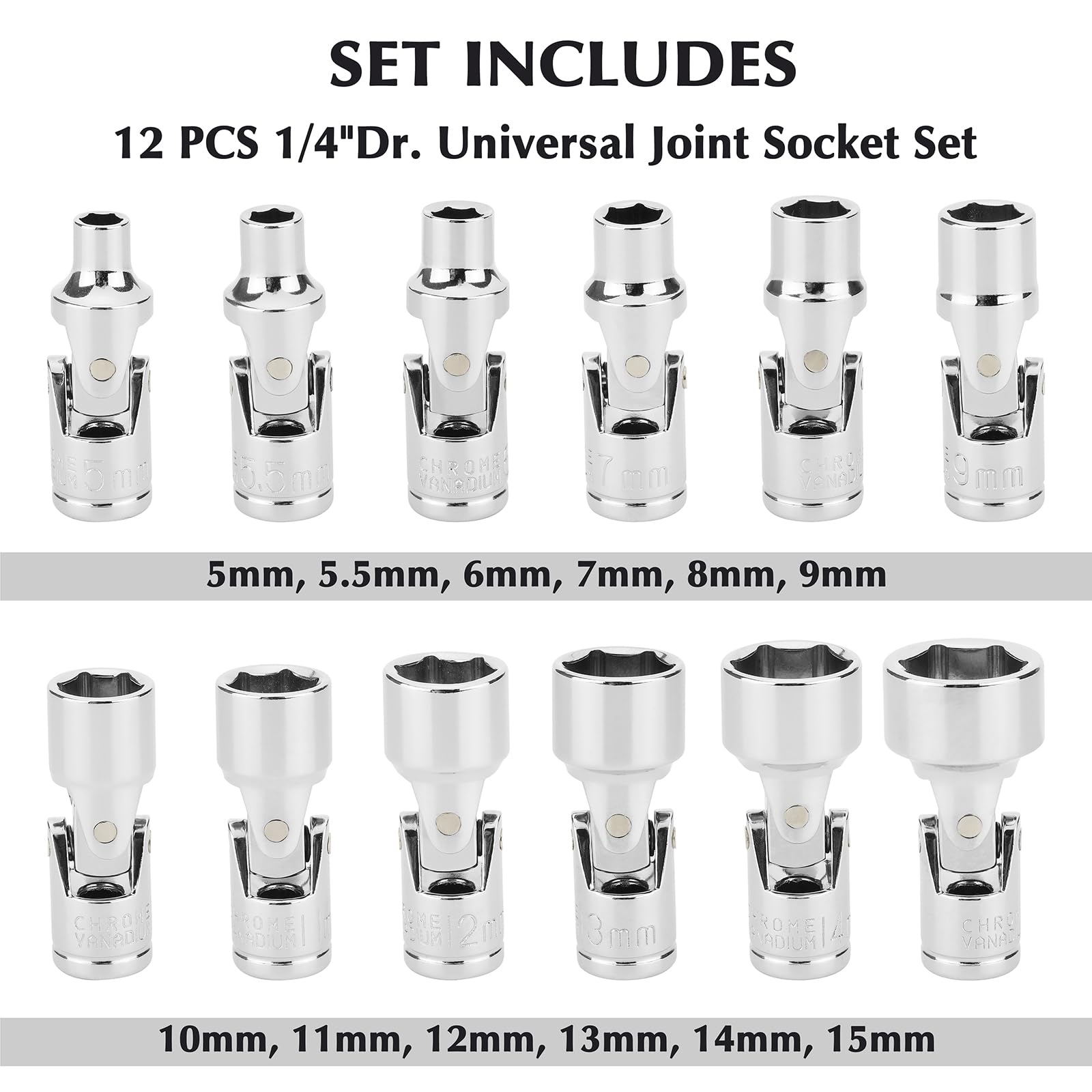 EMENTOL 5.5mm universal joint socket ideal for tight engine bays.