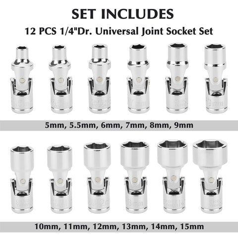 EMENTOL 5.5mm universal joint socket ideal for tight engine bays.