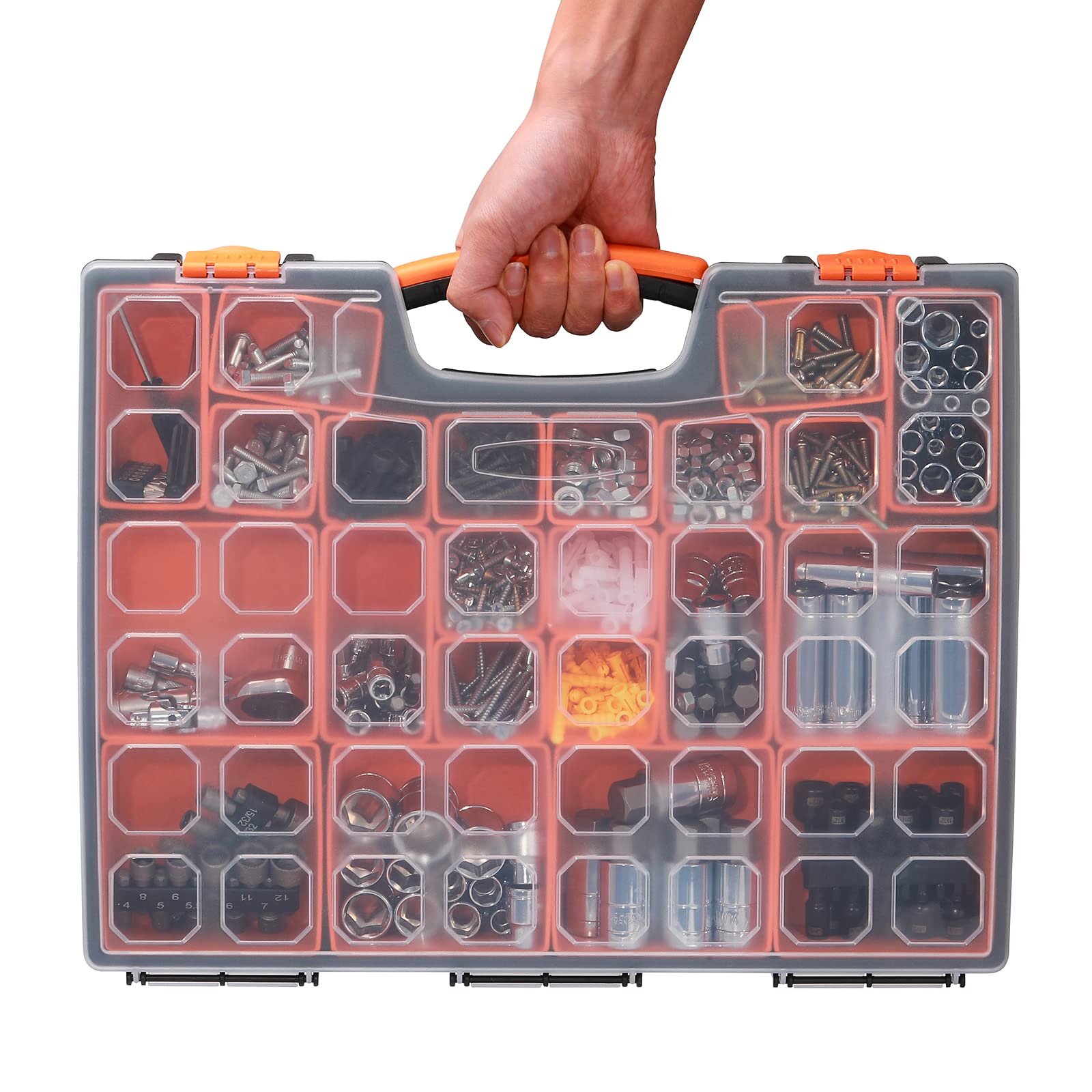 EMENTOL varied compartment sizes adapt to different items and tools