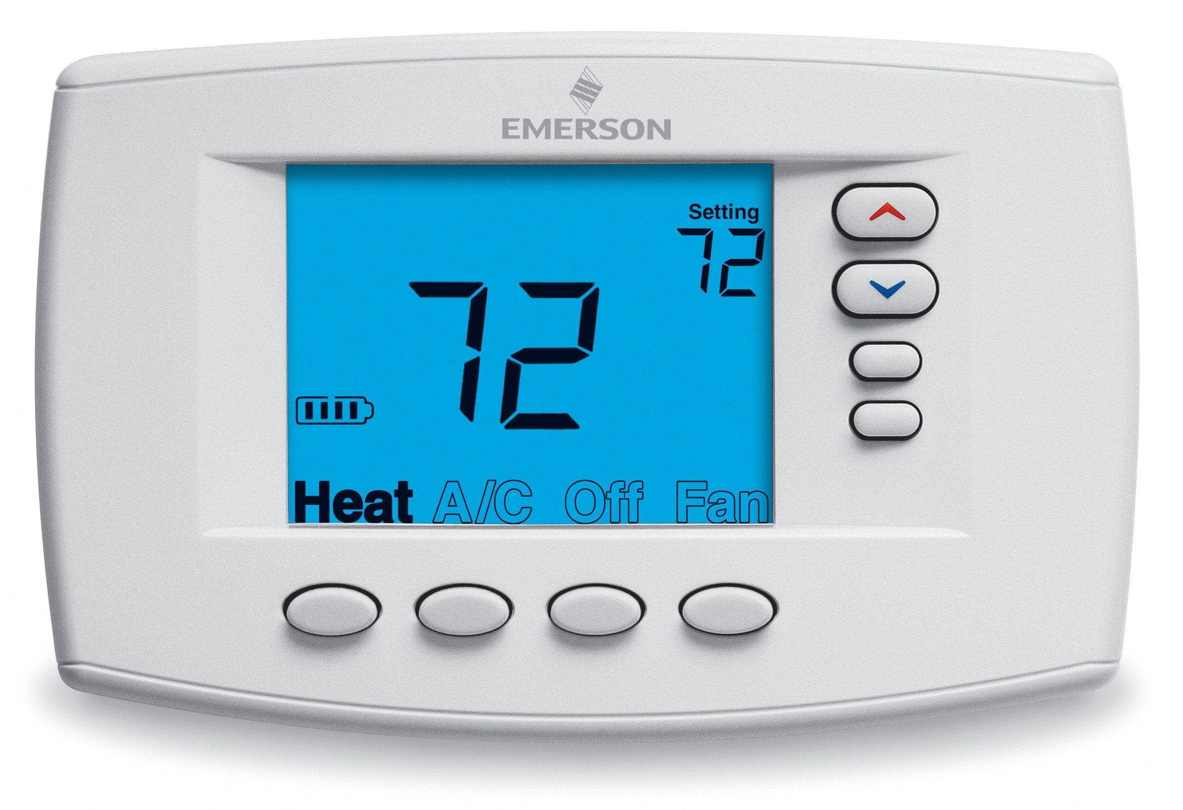 Emerson Easy-Reader 7-Day Thermostat with a large touchscreen display for easy setup