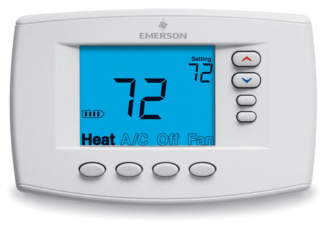 Emerson Easy-Reader 7-Day Thermostat with a large touchscreen display for easy setup