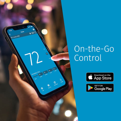 Emerson Sensi Touch 2 energy saving mode reduces HVAC usage.