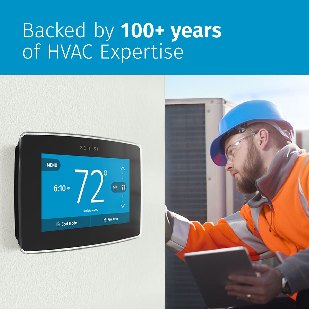 Emerson Sensi ST75 Energy Star certified device for energy-conscious homes.