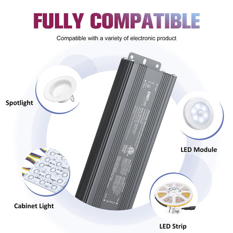 Under-cabinet and LED accent lighting powered by EMITEVER 120W driver
