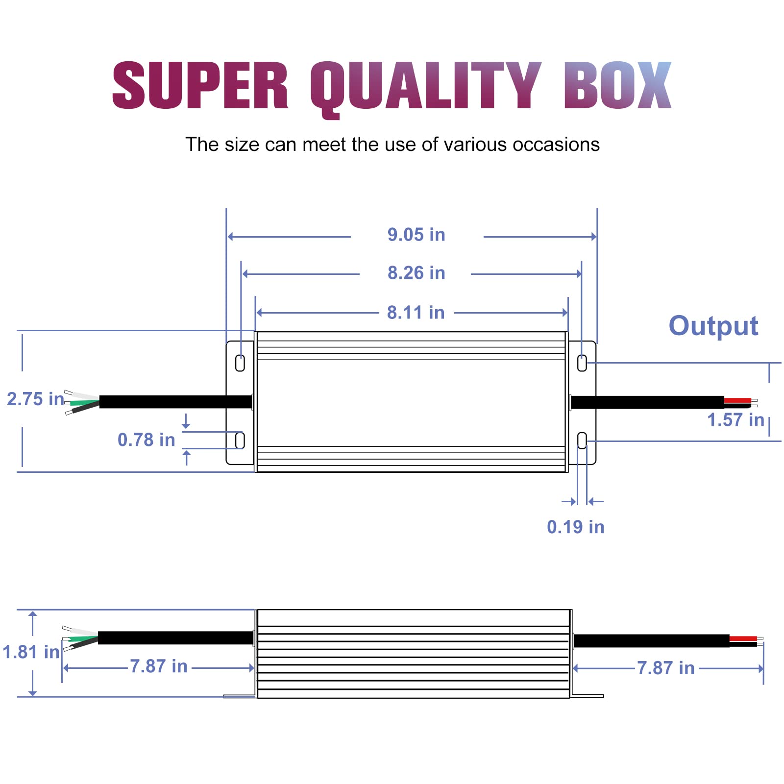 Output connection diagram for DC24 LED lighting with EMITEVER driver