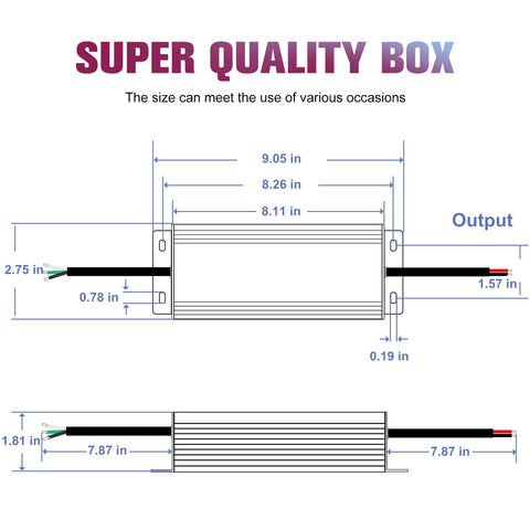 Output connection diagram for DC24 LED lighting with EMITEVER driver