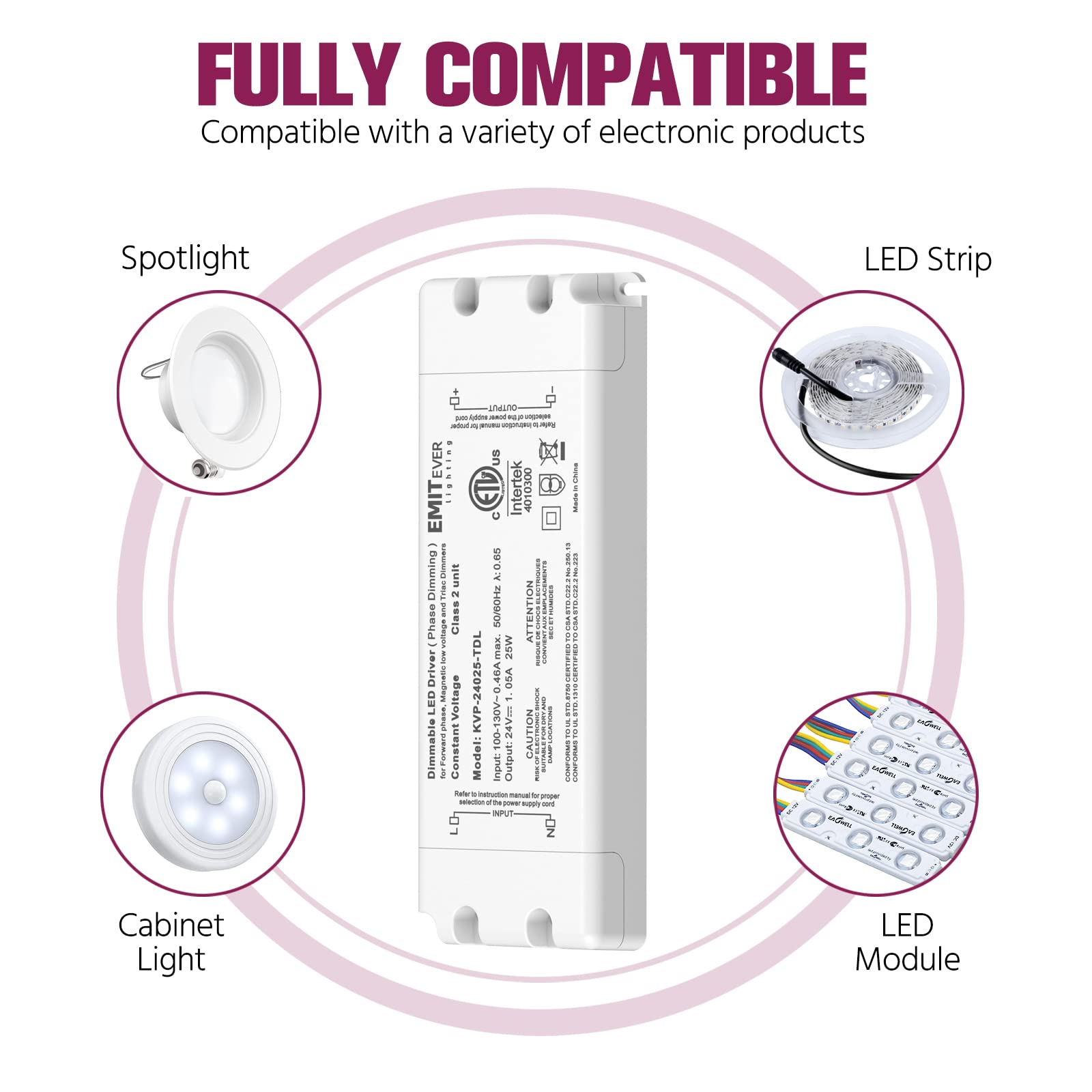 Built in protections guard against short circuits and over current for safer operation.