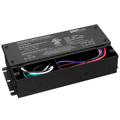 EMITEVER 60W dimmable LED driver compact cooling for efficient performance.