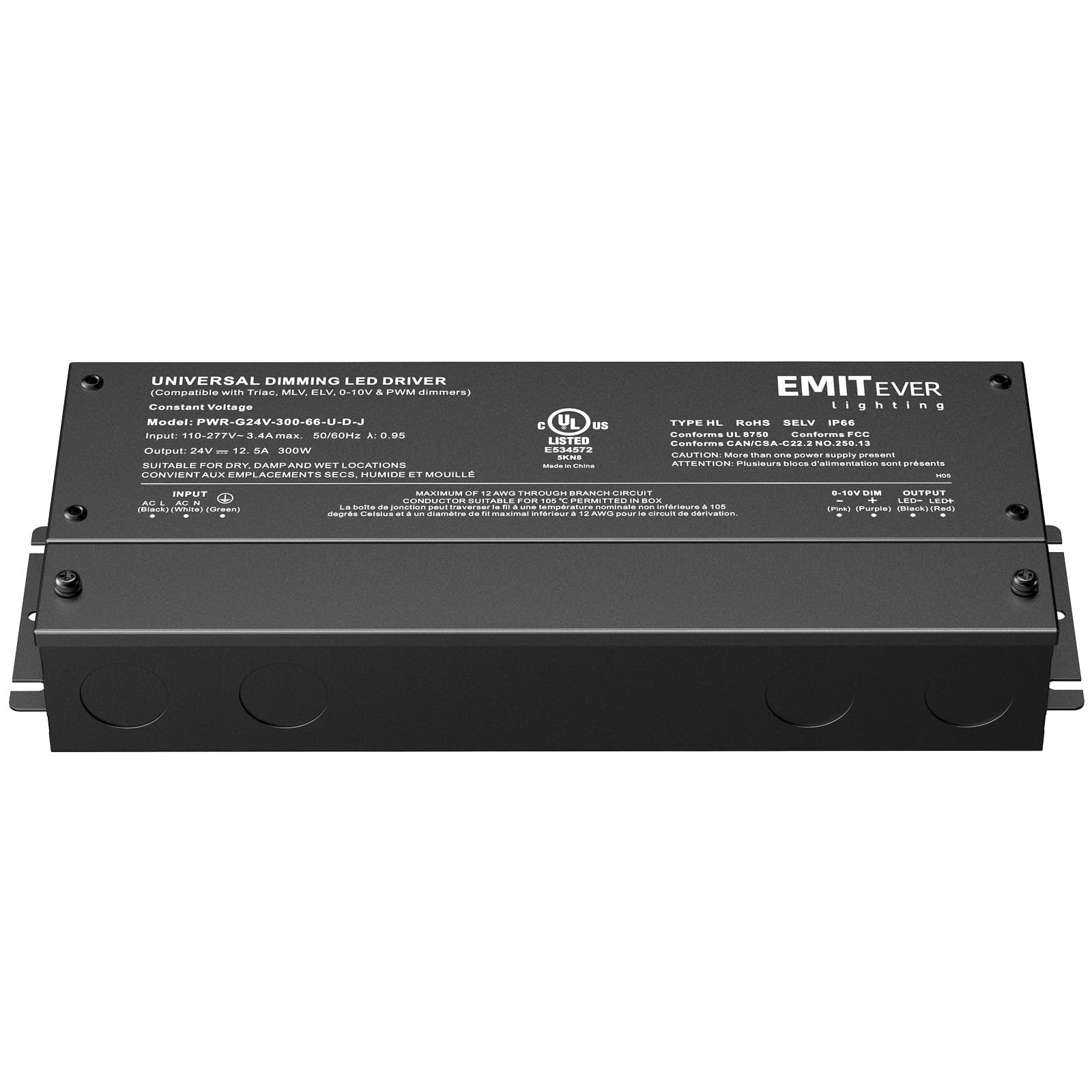 EMITEVER damp-location rated driver suitable for challenging environments