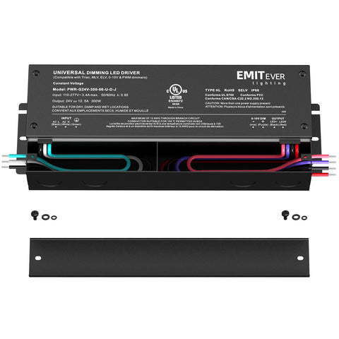 EMITEVER dimmable driver with knockouts for easy installation in tight spaces