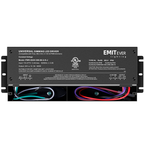 EMITEVER quick-install driver with low-profile housing and dual mounting feet