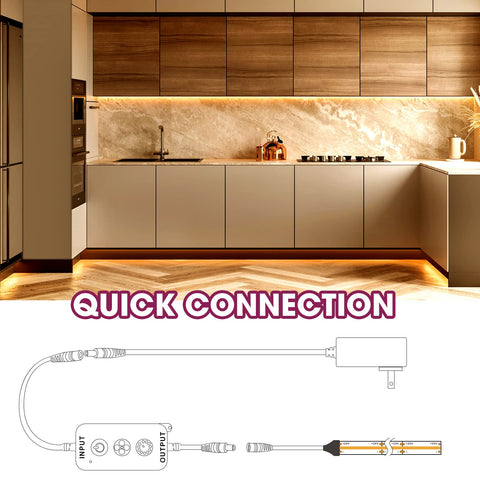 EMITEVER under-cabinet lighting setup for practical task lighting
