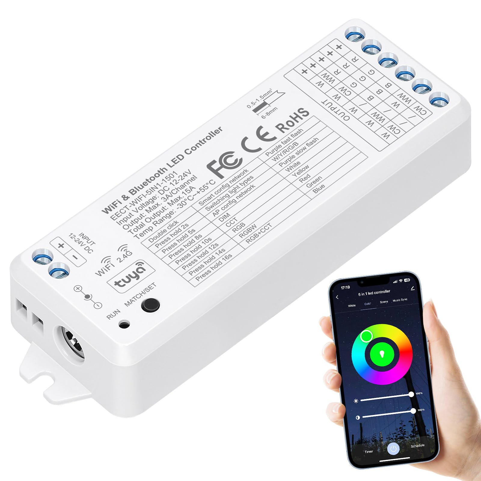 EMITEVER WT5 controller setup for reliable WiFi integration and smart lighting
