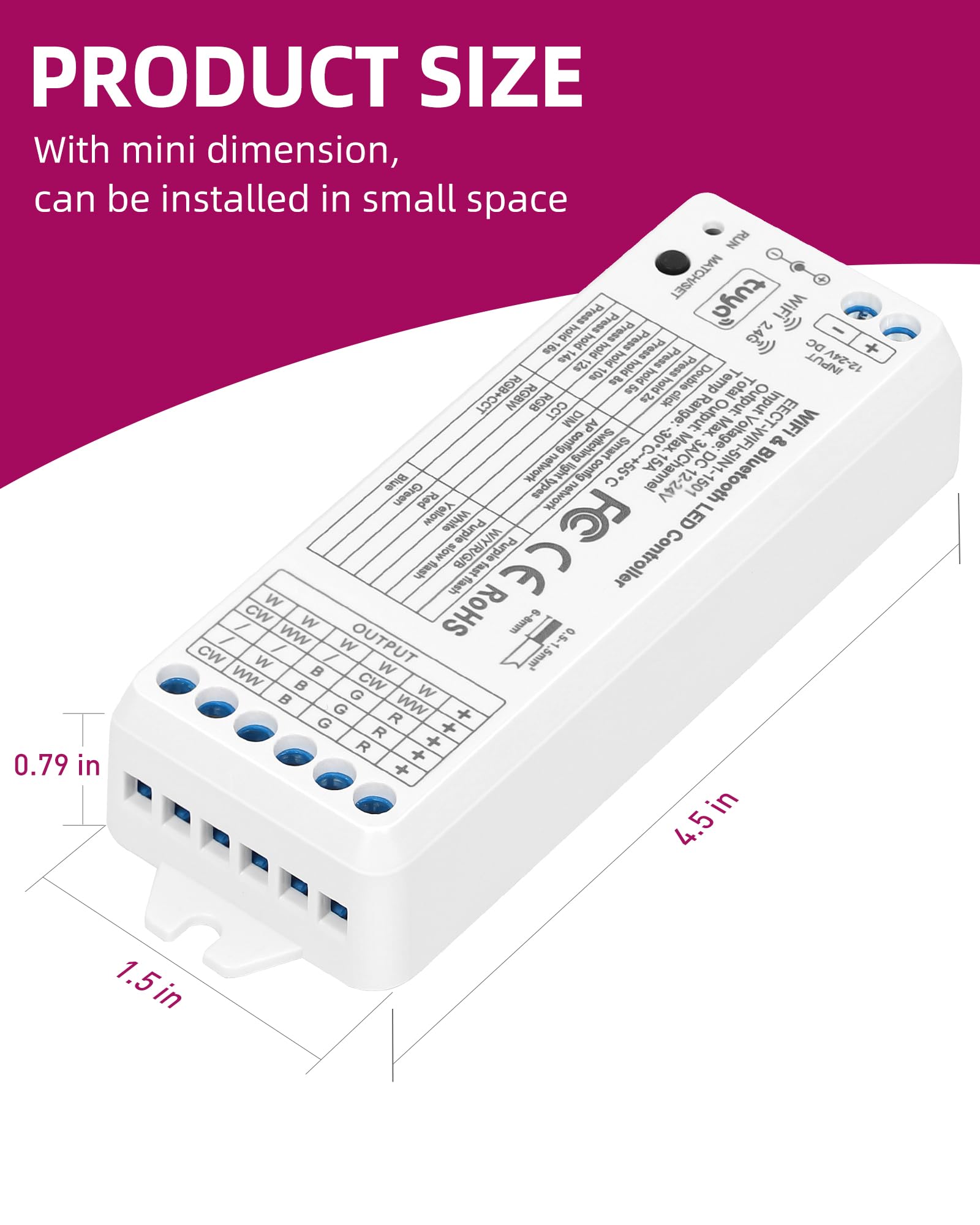 EMITEVER WT5 packaging includes controller and quick-start guide for easy setup