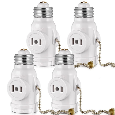 EMNOOTI 2-outlet socket adapter expands power for lamps and devices.