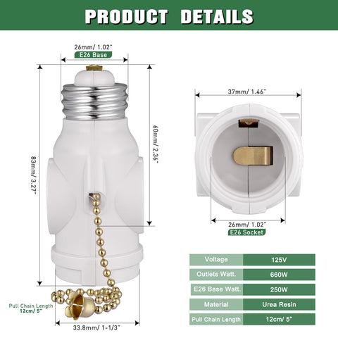 EMNOOTI Christmas lights outlet adapter simplifies seasonal decorating.