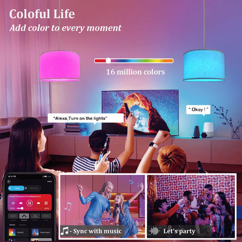 EMORLO remote and app control for convenient lighting use.
