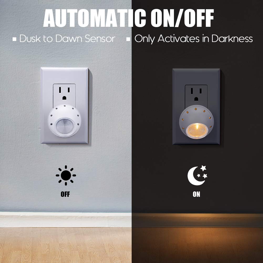 Emotionlite plug-in night light placed in living areas for cozy nighttime guidance.