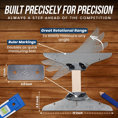 Edge ruler markings on Staircision for quick length checks