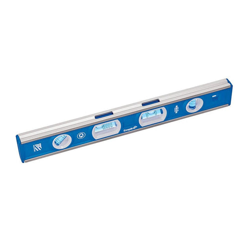 Empire EM81.12 True Blue level's precise vials for plumb, level, 45°, and vari-pitch checks