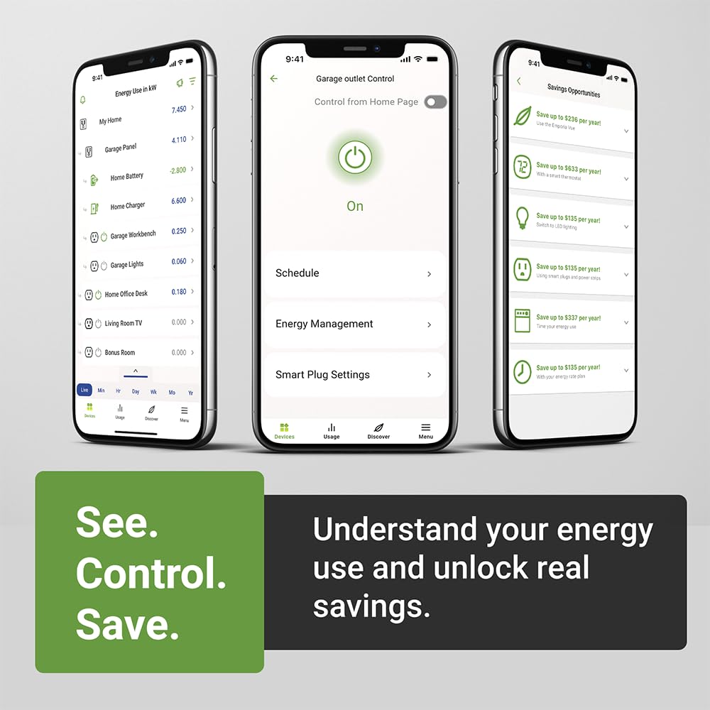 Emporia Smart Plug scheduling interface enabling morning routines and lights automation.
