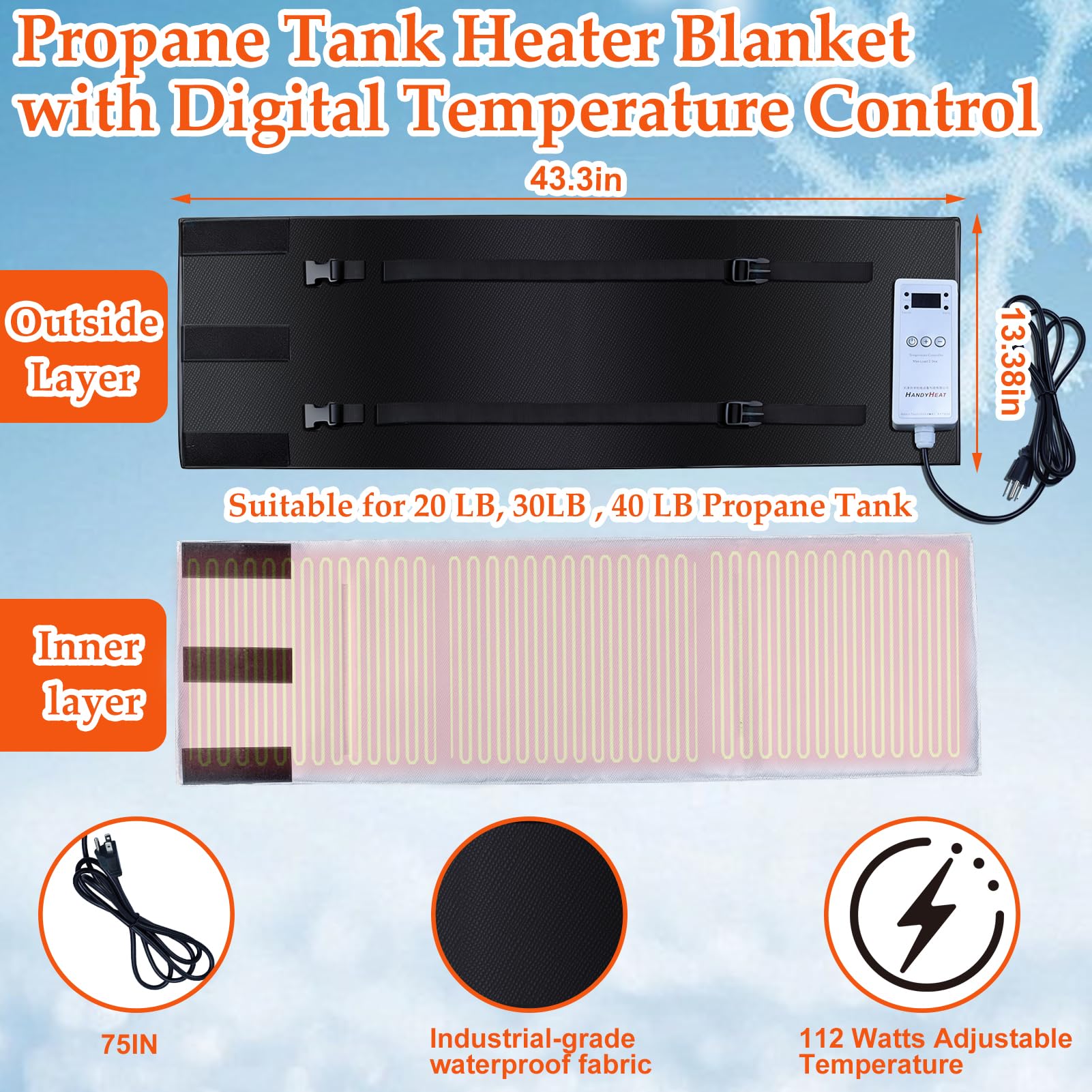 Emsiok digital controller display shows precise temperature control.