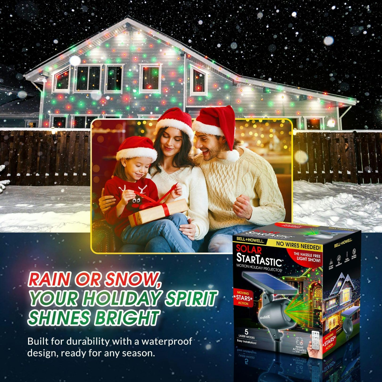 EMSON Startastic night-time display covers up to 600 sq ft