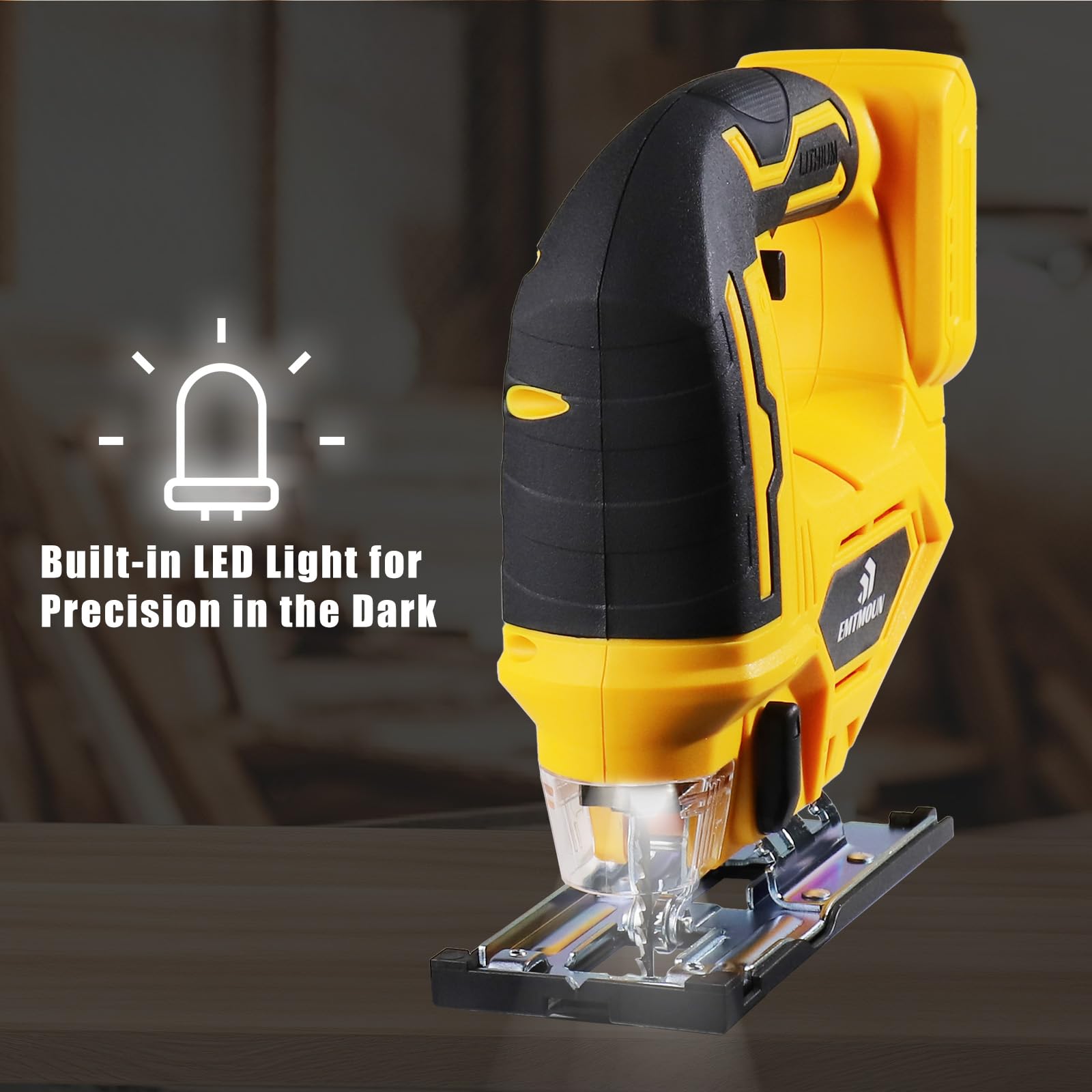 EMTMOUN safety lock prevents accidental activation when idle