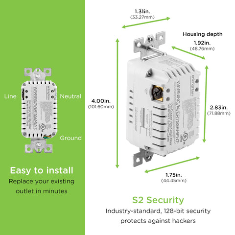 Dual outlets visible: controllable and always-on, Enbrighten