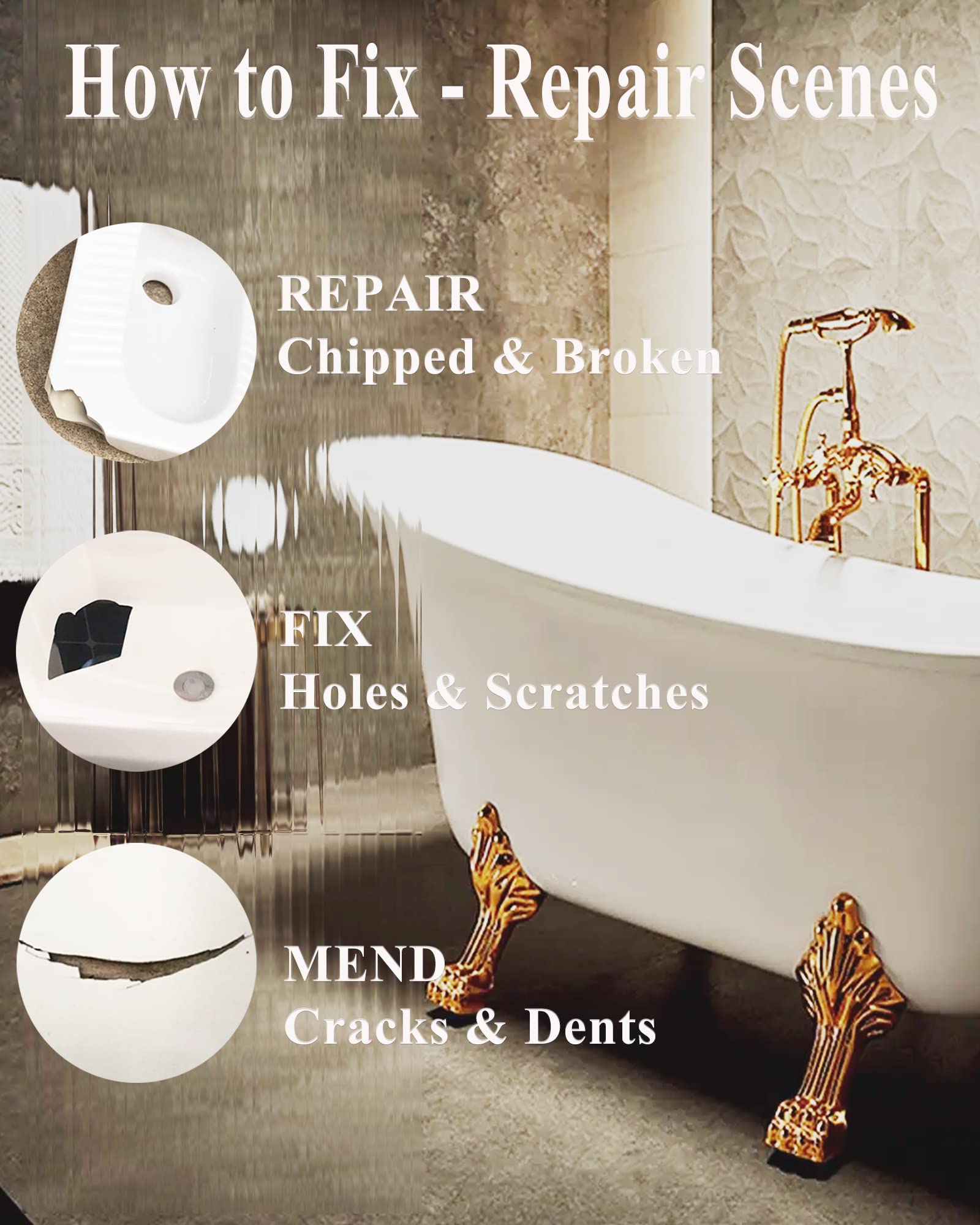 Endhokn Shower Tray Repair Kit assembled emphasizes waterproof, durable repair components.