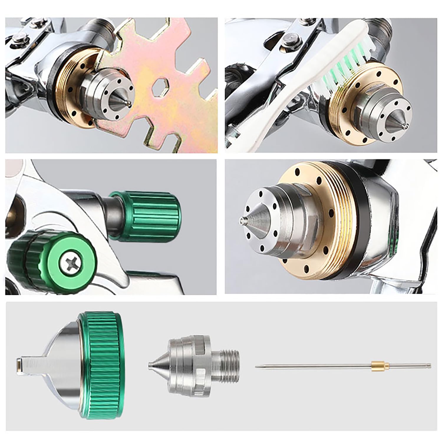 Endozer nozzle set includes 1.4, 1.7, and 2.0mm for versatile coatings.