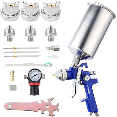 Endozer professional HVLP gravity-feed gun for precise, even finishes.