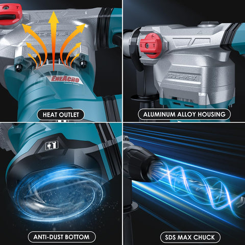 ENEACRO safety clutch and 360-degree handle for safer operations.
