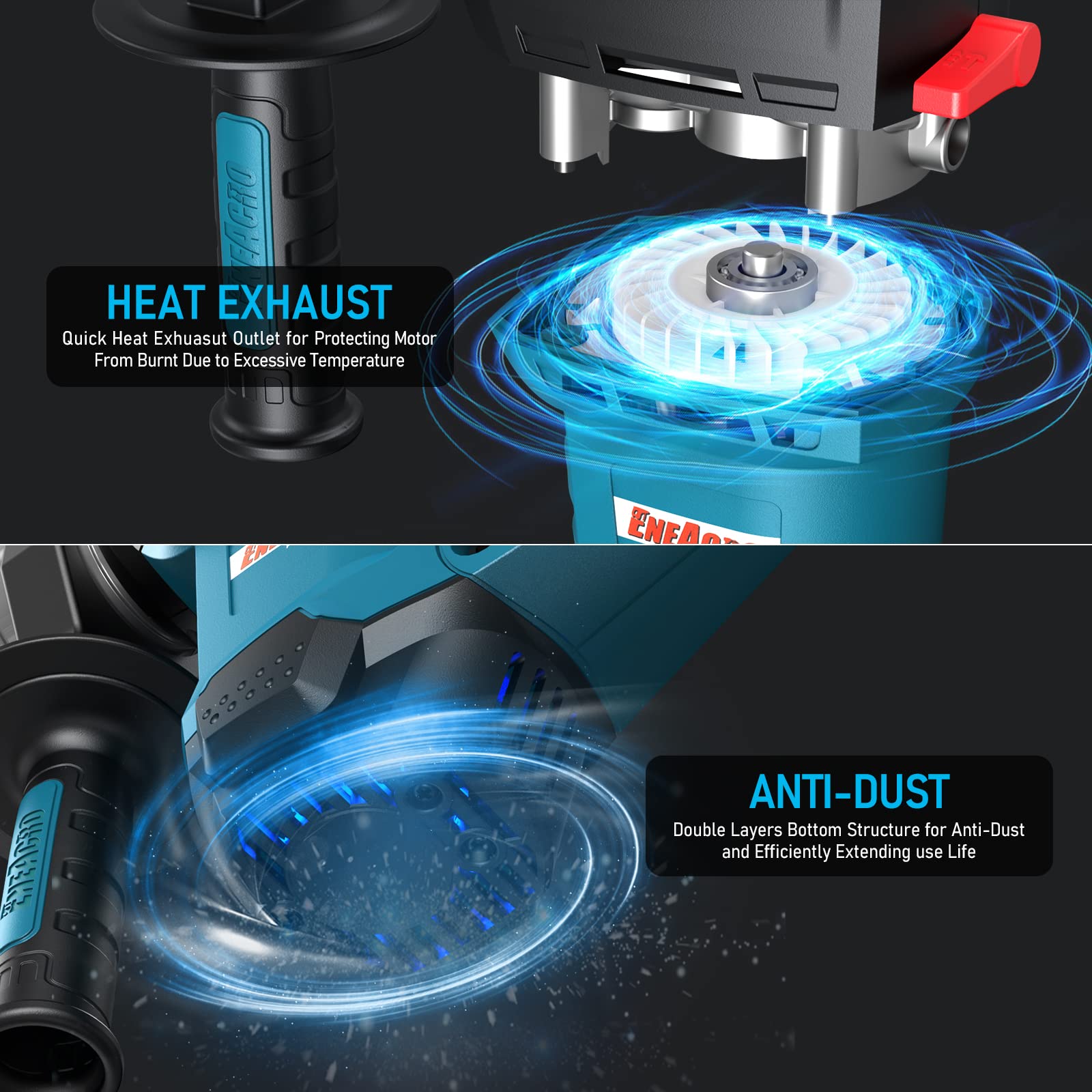 ENEACRO sealed anti-dust design protecting internals during use